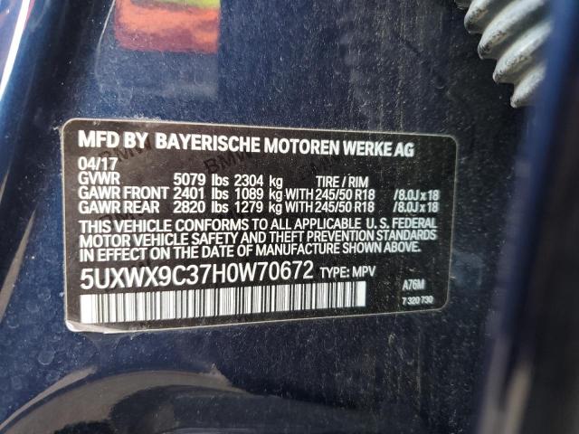 Photo 11 VIN: 5UXWX9C37H0W70672 - BMW X3 XDRIVE2 