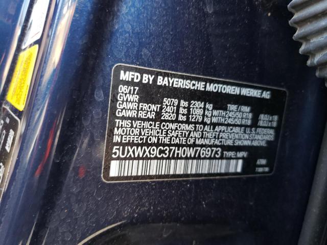 Photo 11 VIN: 5UXWX9C37H0W76973 - BMW X3 XDRIVE2 