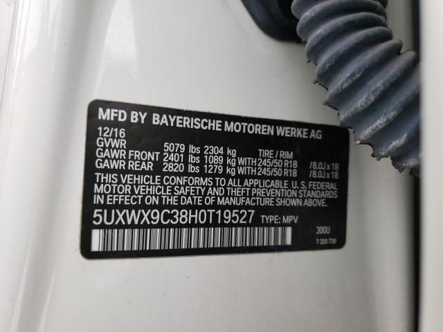 Photo 9 VIN: 5UXWX9C38H0T19527 - BMW X3 XDRIVE2 