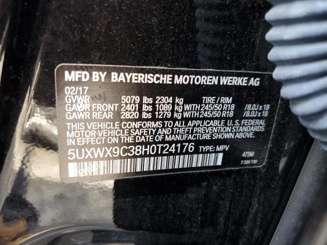 Photo 9 VIN: 5UXWX9C38H0T24176 - BMW X3 XDRIVE2 