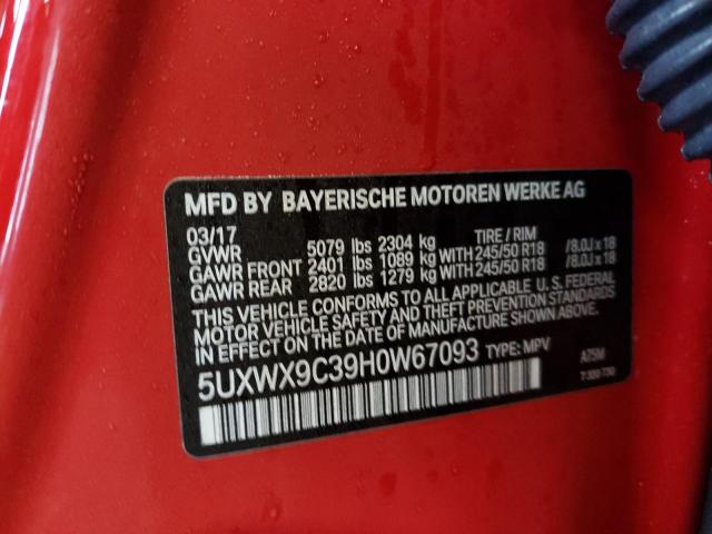 Photo 9 VIN: 5UXWX9C39H0W67093 - BMW X3 XDRIVE2 