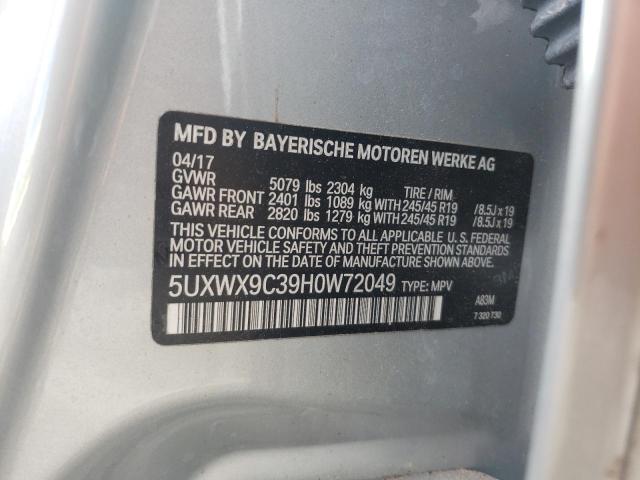 Photo 12 VIN: 5UXWX9C39H0W72049 - BMW X3 XDRIVE2 