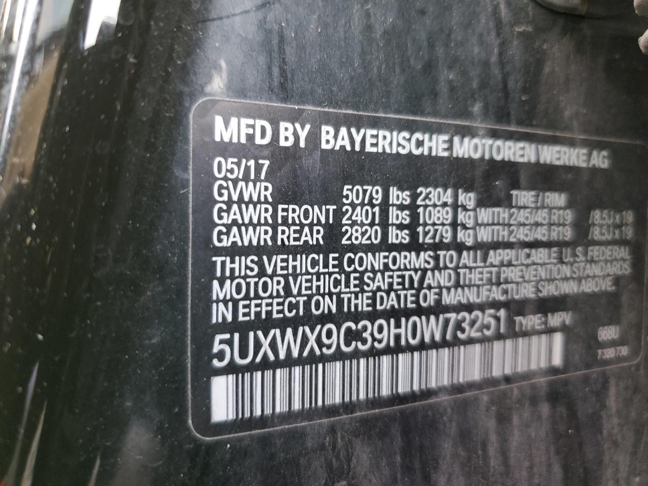 Photo 11 VIN: 5UXWX9C39H0W73251 - BMW X3 