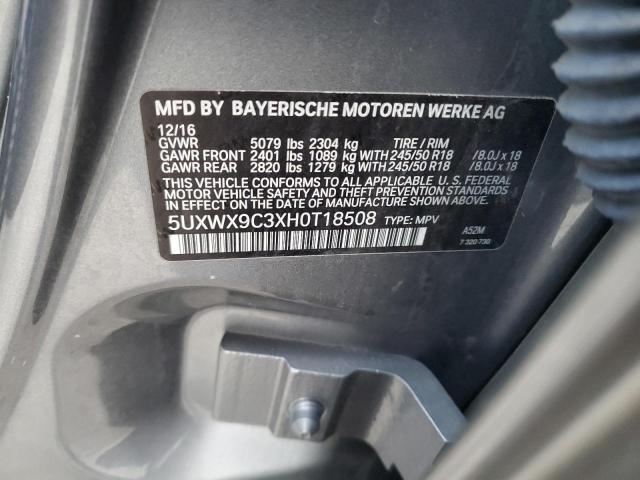 Photo 13 VIN: 5UXWX9C3XH0T18508 - BMW X3 XDRIVE2 