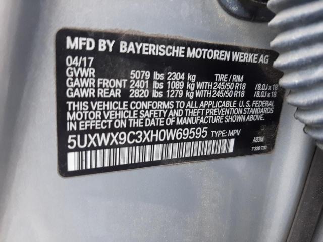 Photo 11 VIN: 5UXWX9C3XH0W69595 - BMW X3 XDRIVE2 