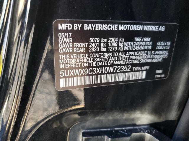 Photo 12 VIN: 5UXWX9C3XH0W72352 - BMW X3 