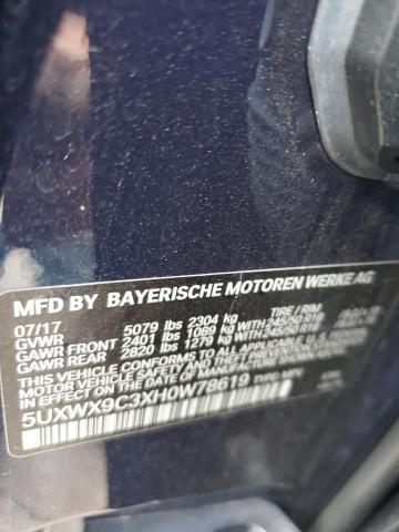 Photo 13 VIN: 5UXWX9C3XH0W78619 - BMW X3 XDRIVE2 