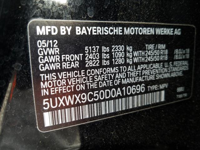 Photo 9 VIN: 5UXWX9C50D0A10696 - BMW X3 XDRIVE2 