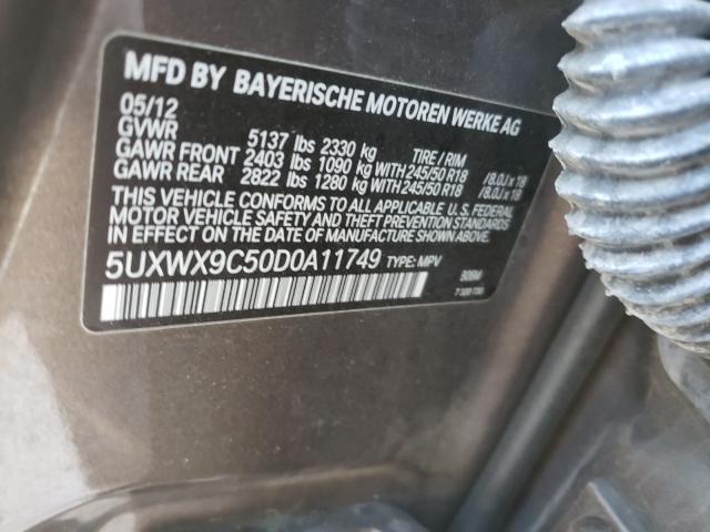 Photo 9 VIN: 5UXWX9C50D0A11749 - BMW X3 XDRIVE2 