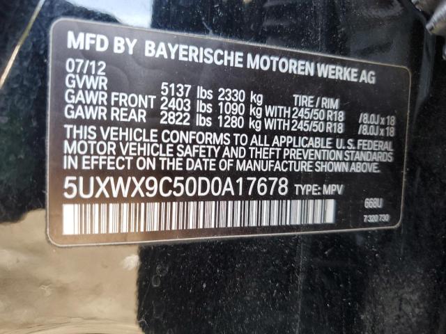 Photo 12 VIN: 5UXWX9C50D0A17678 - BMW X3 XDRIVE2 