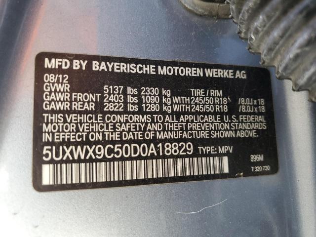 Photo 12 VIN: 5UXWX9C50D0A18829 - BMW X3 XDRIVE2 