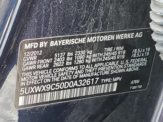 Photo 12 VIN: 5UXWX9C50D0A32617 - BMW X3 