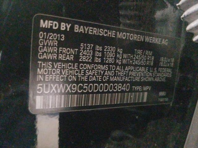 Photo 9 VIN: 5UXWX9C50D0D03840 - BMW X3 XDRIVE2 