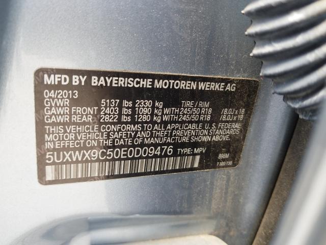 Photo 9 VIN: 5UXWX9C50E0D09476 - BMW X3 XDRIVE2 