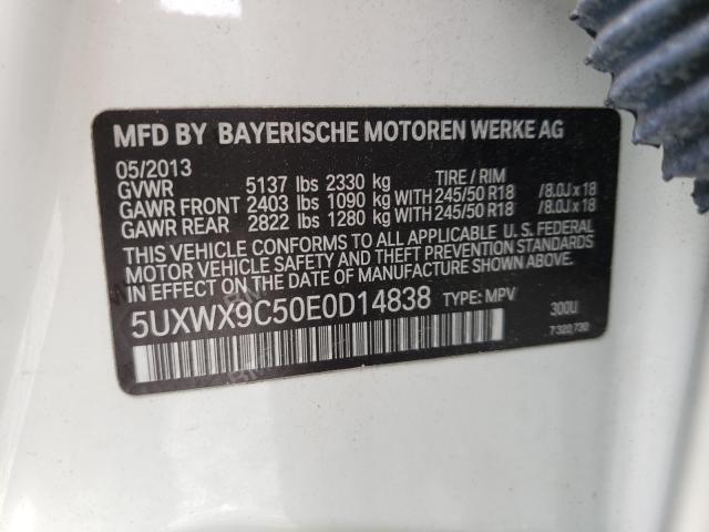 Photo 9 VIN: 5UXWX9C50E0D14838 - BMW X3 XDRIVE2 