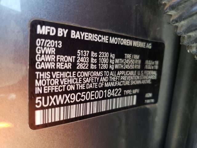 Photo 9 VIN: 5UXWX9C50E0D18422 - BMW X3 XDRIVE2 