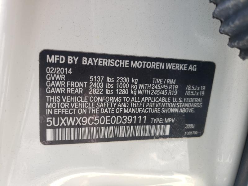 Photo 9 VIN: 5UXWX9C50E0D39111 - BMW X3 