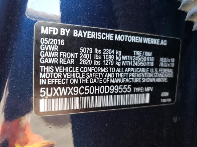 Photo 9 VIN: 5UXWX9C50H0D99555 - BMW X3 