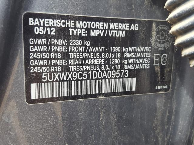 Photo 9 VIN: 5UXWX9C51D0A09573 - BMW X3 