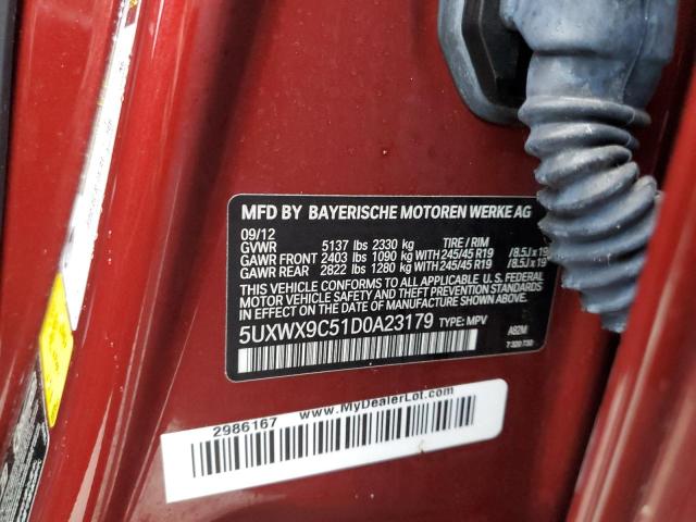 Photo 11 VIN: 5UXWX9C51D0A23179 - BMW X3 XDRIVE2 