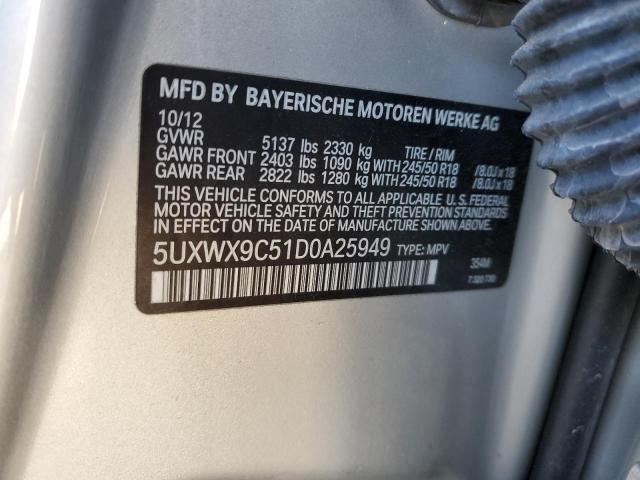 Photo 12 VIN: 5UXWX9C51D0A25949 - BMW X3 