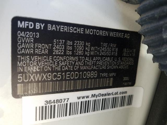 Photo 9 VIN: 5UXWX9C51E0D10989 - BMW X3 XDRIVE2 