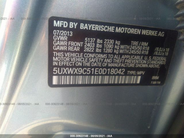 Photo 8 VIN: 5UXWX9C51E0D18042 - BMW X3 