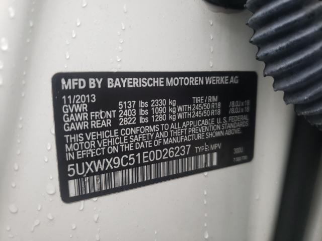 Photo 9 VIN: 5UXWX9C51E0D26237 - BMW X3 