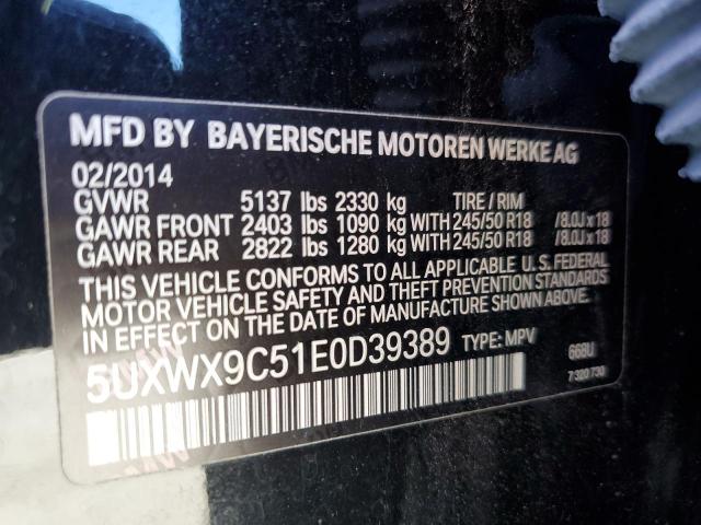 Photo 12 VIN: 5UXWX9C51E0D39389 - BMW X3 