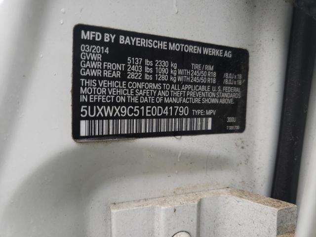 Photo 9 VIN: 5UXWX9C51E0D41790 - BMW X3 XDRIVE2 