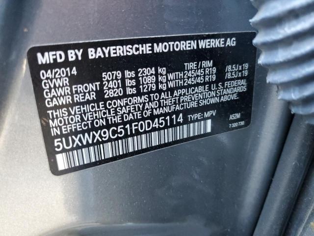 Photo 11 VIN: 5UXWX9C51F0D45114 - BMW X3 XDRIVE2 