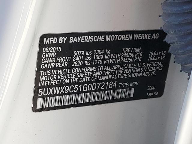 Photo 12 VIN: 5UXWX9C51G0D72184 - BMW X3 