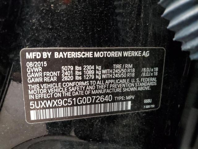 Photo 12 VIN: 5UXWX9C51G0D72640 - BMW X3 XDRIVE2 