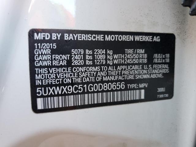 Photo 12 VIN: 5UXWX9C51G0D80656 - BMW X3 XDRIVE2 