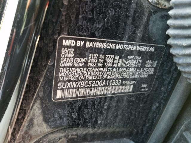 Photo 9 VIN: 5UXWX9C52D0A11333 - BMW X3 XDRIVE2 