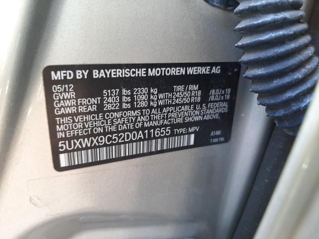 Photo 9 VIN: 5UXWX9C52D0A11655 - BMW X3 XDRIVE2 