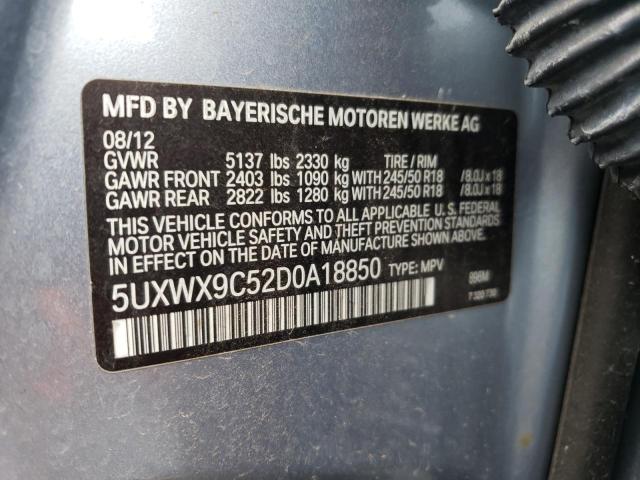 Photo 12 VIN: 5UXWX9C52D0A18850 - BMW X3 XDRIVE2 