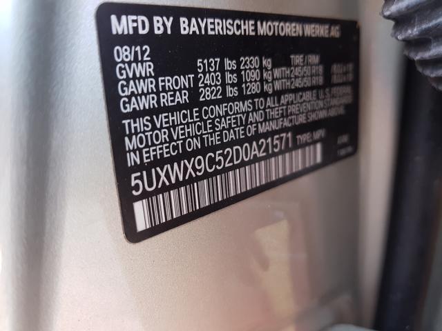 Photo 9 VIN: 5UXWX9C52D0A21571 - BMW X3 