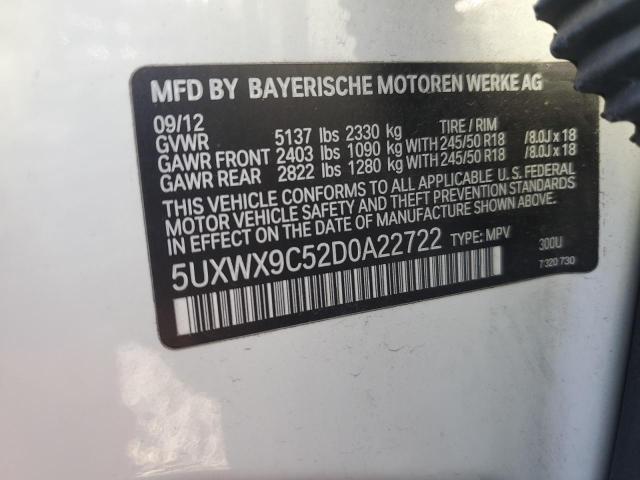 Photo 12 VIN: 5UXWX9C52D0A22722 - BMW X3 XDRIVE2 