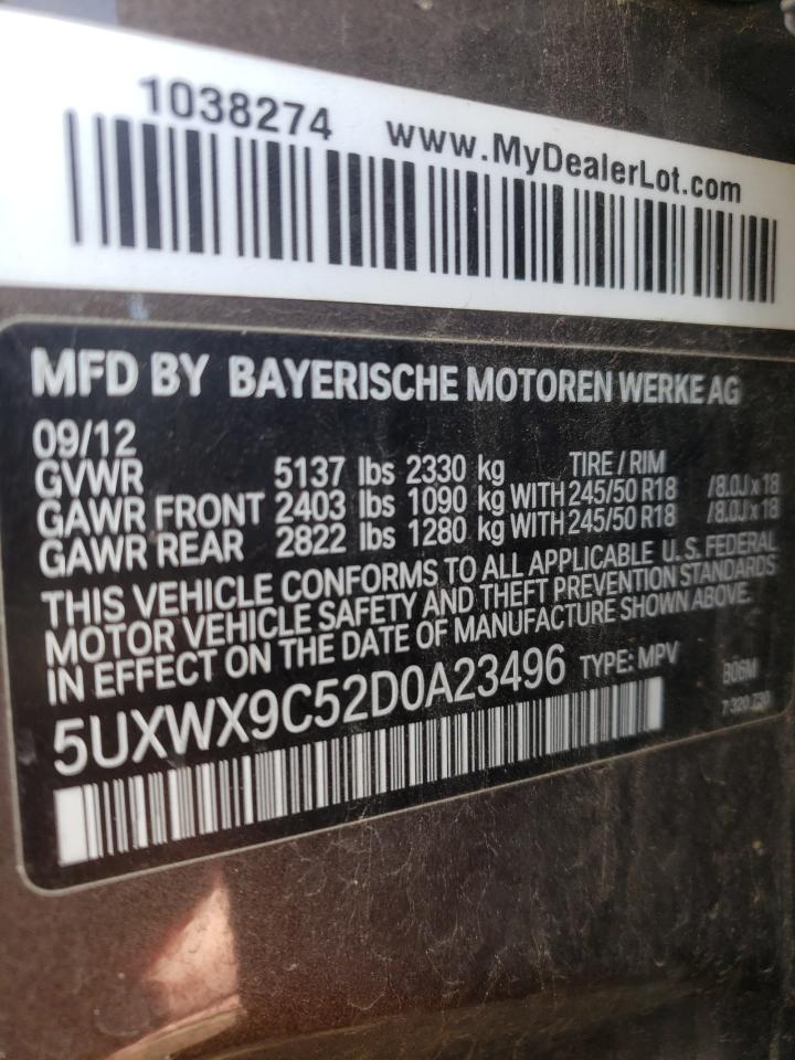 Photo 11 VIN: 5UXWX9C52D0A23496 - BMW X3 