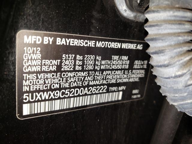 Photo 9 VIN: 5UXWX9C52D0A26222 - BMW X3 XDRIVE2 