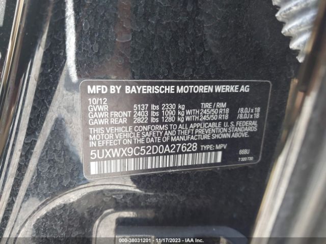 Photo 8 VIN: 5UXWX9C52D0A27628 - BMW X3 