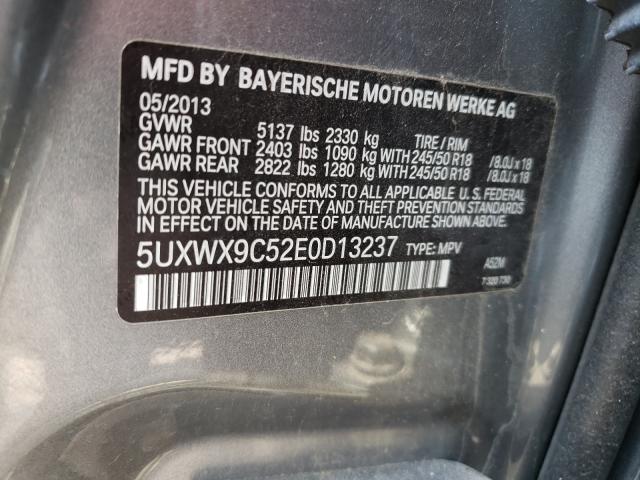 Photo 9 VIN: 5UXWX9C52E0D13237 - BMW X3 