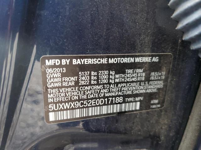 Photo 12 VIN: 5UXWX9C52E0D17188 - BMW X3 XDRIVE2 