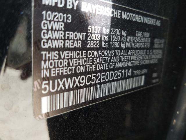 Photo 9 VIN: 5UXWX9C52E0D25114 - BMW X3 XDRIVE2 