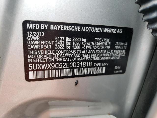 Photo 12 VIN: 5UXWX9C52E0D31818 - BMW X3 XDRIVE2 