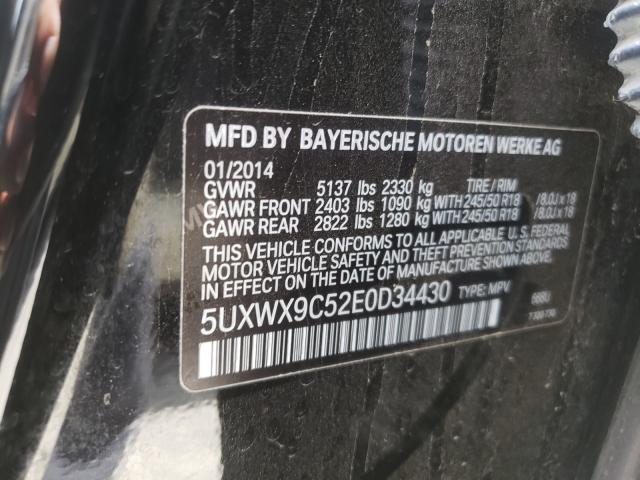 Photo 9 VIN: 5UXWX9C52E0D34430 - BMW X3 XDRIVE2 