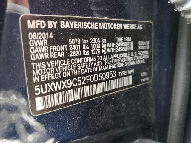 Photo 9 VIN: 5UXWX9C52F0D50953 - BMW X3 XDRIVE2 