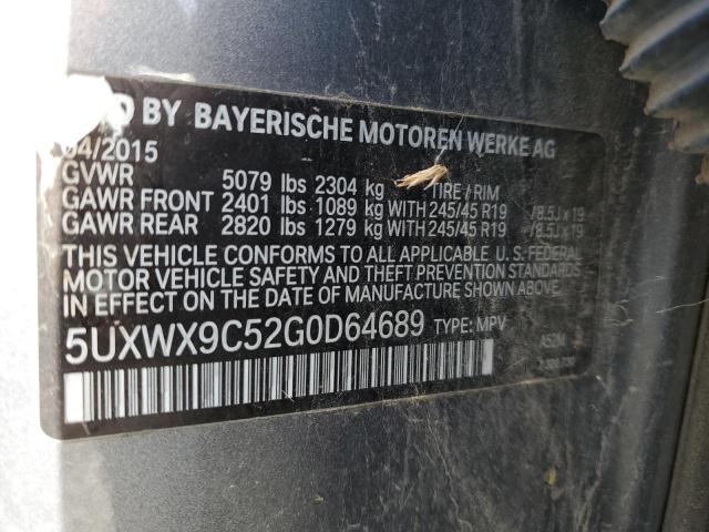 Photo 12 VIN: 5UXWX9C52G0D64689 - BMW X3 