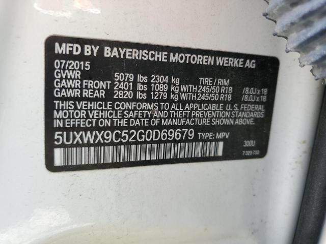 Photo 9 VIN: 5UXWX9C52G0D69679 - BMW X3 XDRIVE2 